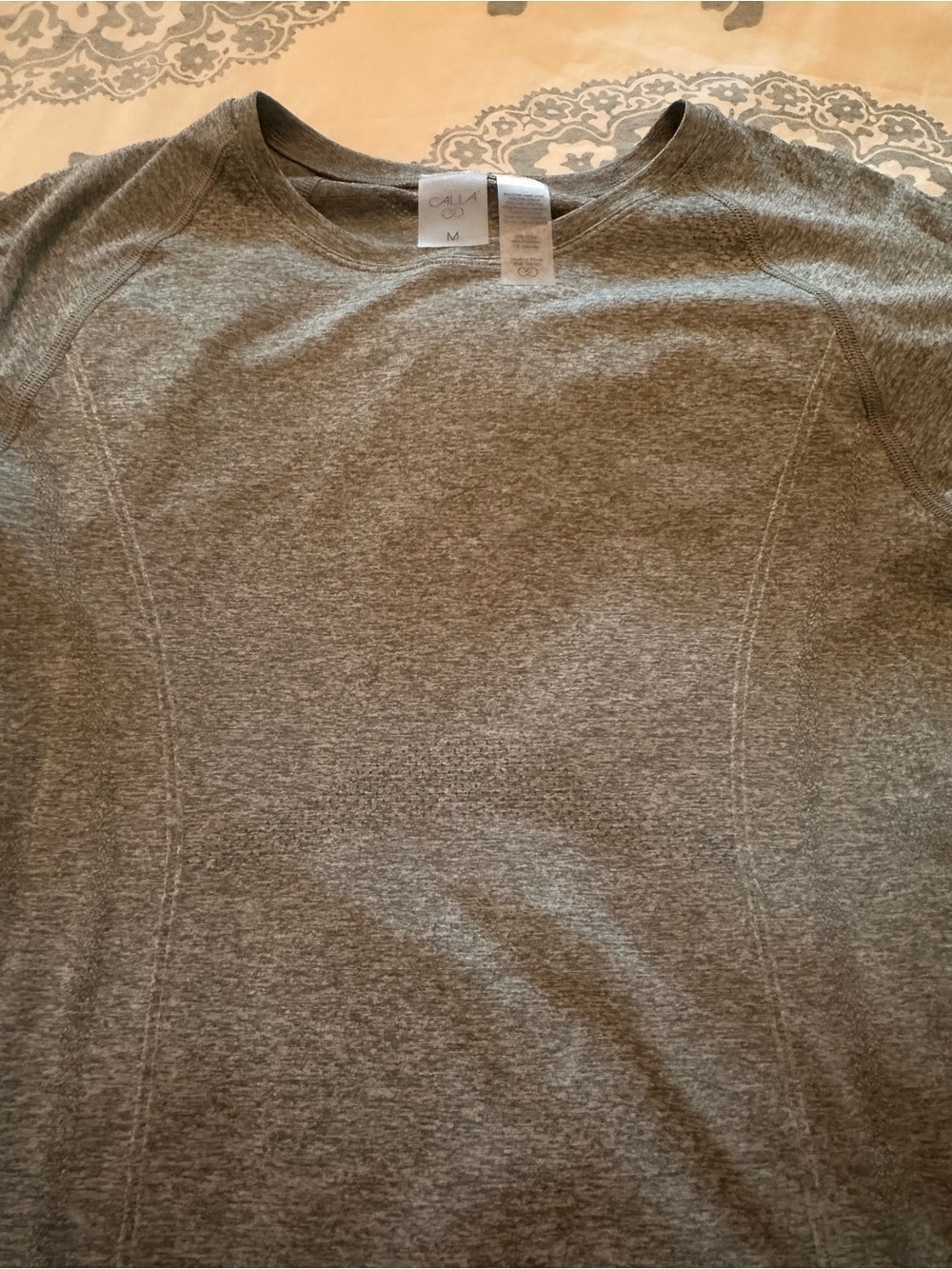 Calia Classic Long Sleeve Crewneck Running Top - Gray M ( like new) - Picture 2 of 7